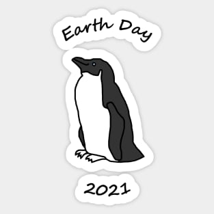 Earth Day 2021 Penguin Sticker